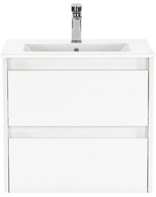 Mobilier de baie Porto 60 inferior cu lavoar alb