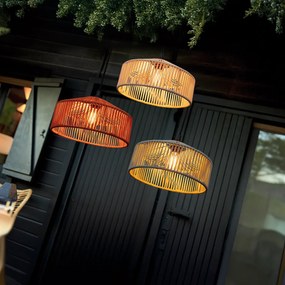 Lampă pandantiv Boemiană din sfoară Terracotta IP44 - Calabardina