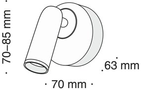 Aplica cu spot directionabil LED design modern MIRAX alb MYC038WL-L3W3K