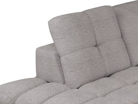 Set canapea extensibilă cu funcţie de extensie electrică, bej-gri Taupe, pe stânga, TOLLO L ROH