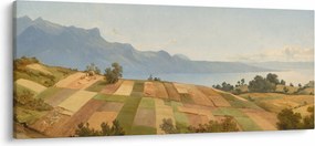 Tablou - Alexandre Calame, Swiss Landscape, reproducere (120x50 cm)