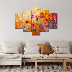 Tablou - Pictură flori colorate (150x105 cm)
