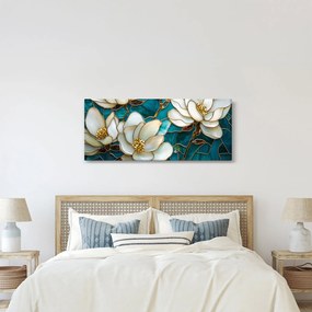 Tablou - Vitraliu cu magnolie (120x50 cm)