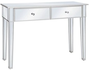 vidaXL Masă consolă tip oglindă, MDF și sticlă, 106,5 x 38 x 76,5 cm