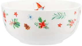 Bol de porțelan Altom Winter Gnomes 14 cm, 600 ml