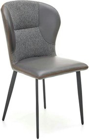 Scaun K466, gri/negru, stofa/piele ecologica, 50x58x89 cm
