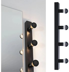Corp de iluminat pentru oglindă de baie Paulmann 80099 4xE14/40W IP44 REGULA 230V negru