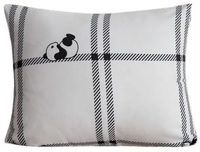 Fata de perna din flanel CUTE PANDA 40x50 cm, alb