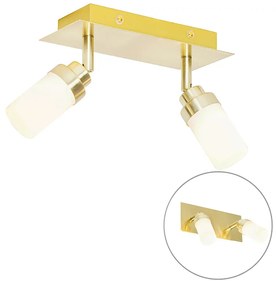 Spotlight modern pentru baie din alamă cu 2 lumini IP44 - Japie
