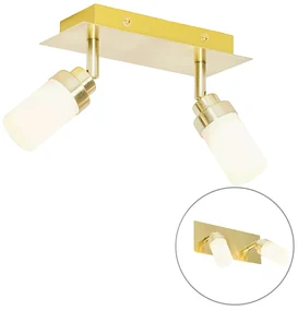 Spotlight modern pentru baie din alamă cu 2 lumini IP44 - Japie