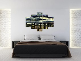 Tablou cu curcubeu deasupa mării (150x105 cm)