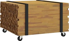vidaXL Masă de cafea Maro 60 x 60 x 38 cm Lemn solid de tec