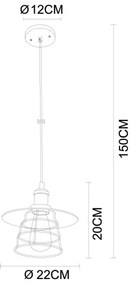 Globo 15086H - Lustra VIEJO 1xE27/60W/230V