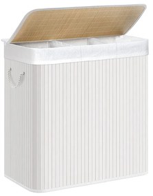 Coș de rufe din plastic, alb