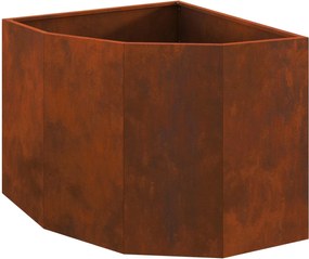 vidaXL Ghiveci de colț Ruginit 60 x 60 x 50 cm