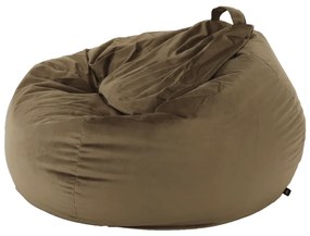 Fotoliu tip sac, material textil gri-maro TAUPE, TRIKALO