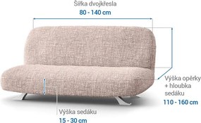 Gaico Huse cu două elastice GRAFITI NOU bej 2fotoliu cu manere de lemn (l. 80 -140 cm)