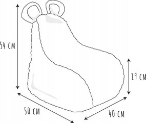 OFERTA Sac de sedere pentru copii din blana artificiala BUBBLO, alb, II calitate