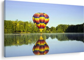 Tablou cu balon cu aer cald pe un lac (90x60 cm)