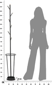 Cuier din metal negru Glam - Mauro Ferretti