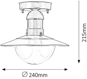 Rabalux 8763 - Corp de iluminat exterior OSLO 1xE27/60W