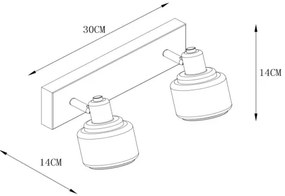 Spot Lucide 77979/02/02 BJORN 2xE14/40W/230V auriu