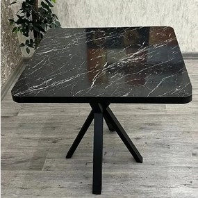 Masa bucatarie patrat  texturata, Homs ,negru,70 x 70X75 cm,A0036