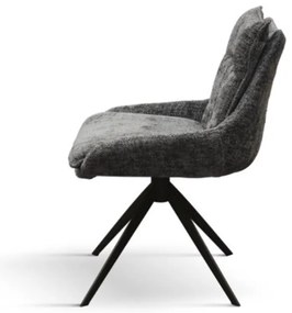 SET 2 Scaune Magnum, structura metalica, tesatura - NEGRU - STANDARD
