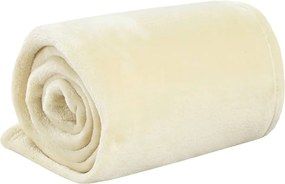 vidaXL Pătură, crem, 150x200 cm, poliester
