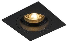 Spot încastrat inteligent negru pătrat, inclusiv Wifi GU10 - Chuck