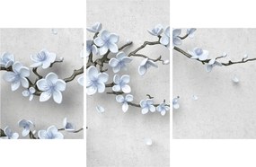 Tablou cu flori albastre (90x60 cm)