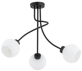 Lustră aplicată PLENA 3xE27/15W/230V negru