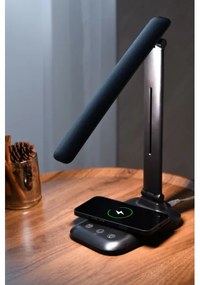 Immax 09106L - Lampă de birou LED LUMI, cu dimmer și încărcare wireless QI, LED/7W/230V, negru