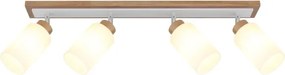 Globo 15977-4 - Spoturi ROWENA 4xE27/60W/230V stejar/alb
