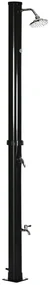 Outsunny Duș Solar de 20L cu Robinet Inferior și Temperatură Reglabilă, 15.5x15.5x222 cm, Negru | Aosom Romania