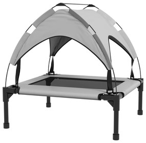 PawHut Pat pentru câini pisici pe picioare confort înalt velum anti-UV Oxford geantă de transport inclusă 76 x 61 x 69,5 cm, gri | Aosom Romania