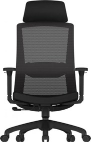 Scaun ergonomic SIHOO M86C –Suport lombar și Cotiere reglabile, Tetieră reglabilă, Mecanism Synchro cu poziție de blocare, Spătar înalt din plasă respirabilă, Rotativ, Negru