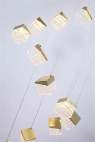 Lustra casa scarii cu 20 pendule LED Cuboid