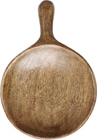 Platou de servire din lemn masiv de mango, design natural, 2x20x14 cm, „Tours"
