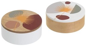 Cutii de depozitare 2 buc. cu capac, decorative ø 17x6,5 cm – Casa Selección