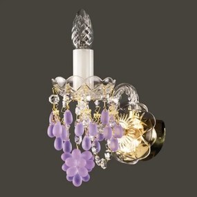 Aplica de perete cristal Bohemia Constance I. violet WL CE