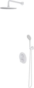 Sistem de dus incastrat Omnires Y cu baterie termostatata finisaj alb mat