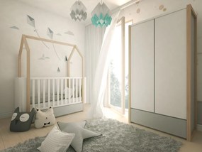 Pat copii casuta Pinette 70x140 cm