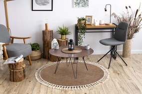 Covor Berber 9000 cerc bej Franjuri shaggy