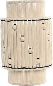 Aplică de perete din bumbac și iută, negru, finisaj natural, 38 x 23 x 12 cm, „Andelys”