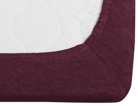 Cearsaf Frotir cu elastic EXCLUSIVE 160 x 200 cm visiniu