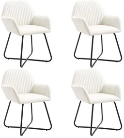 vidaXL Scaune de bucătărie, 4 buc., material textil