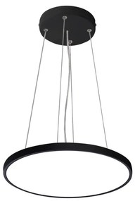 Lustra moderna neagra rotunda cu led Italux Alata d30