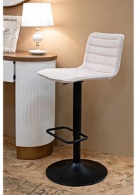 Scaun de bar alb/negru cu înălțime ajustabilă (înălțime șezut 61 cm) Malia – Mauro Ferretti