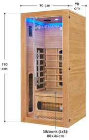 Infračervená sauna Kiruna 90 s duálnou technológiou
